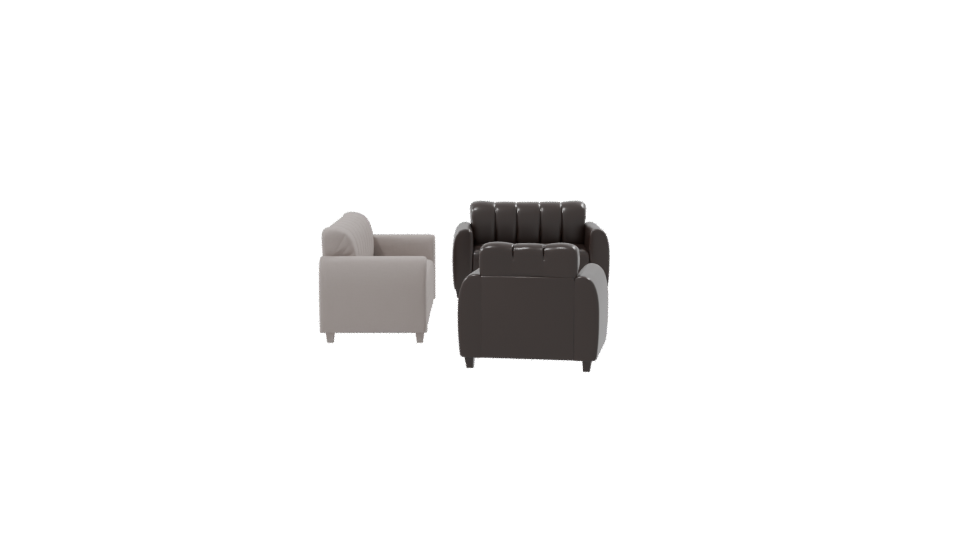 Contemporary Fabric Sofa Set 3D Model - Professional 3D Model Render 8