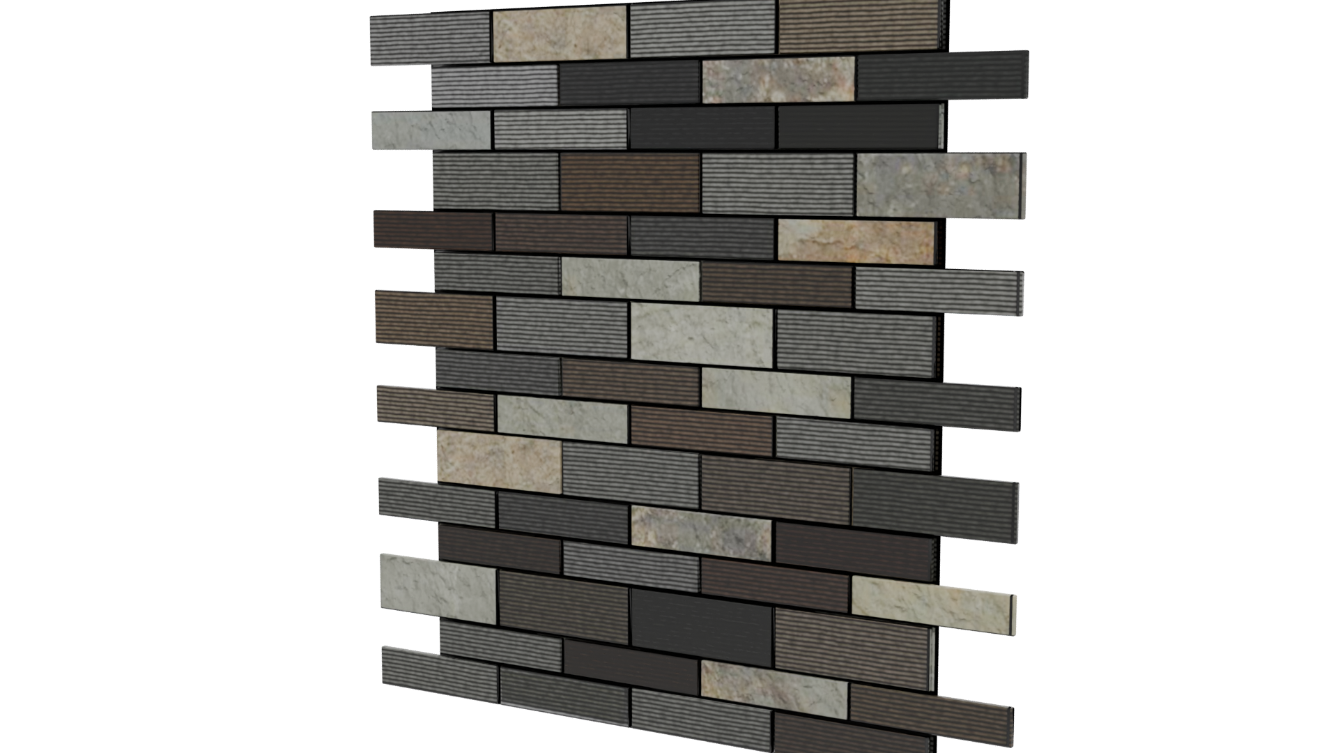 Stylish Mosaic Wall Tile 3D Model - Professional 3D Model Render 12