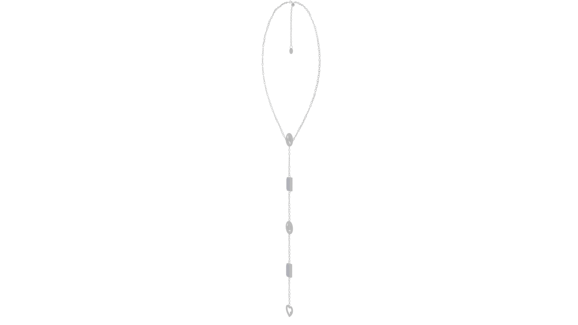 Stylish Silver Necklace 3D Model - Professional 3D Model Render 13