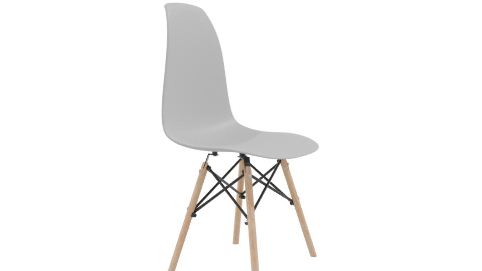 Contemporary Plastic Dining Chair 3D - Professional 3D Model Render 9