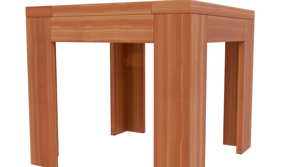 Stylish Wooden Dining Table Model - Professional 3D Model Render 12