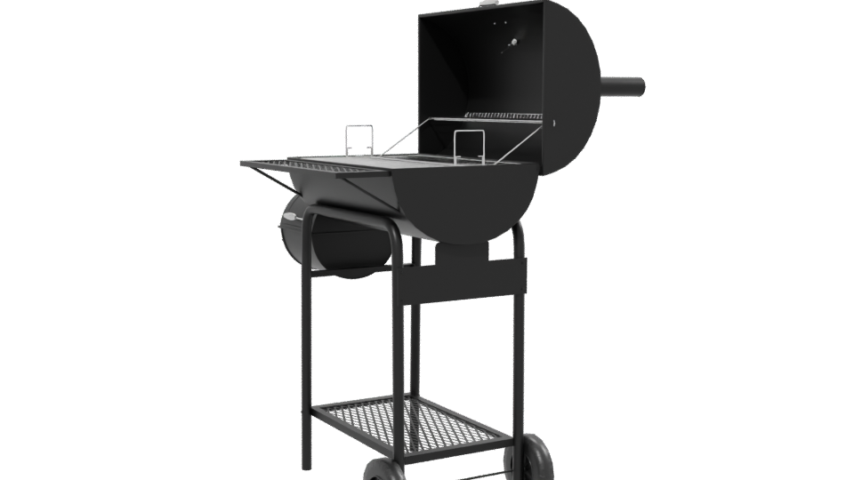 Outdoor Charcoal Grill Model - Professional 3D Model Render 13