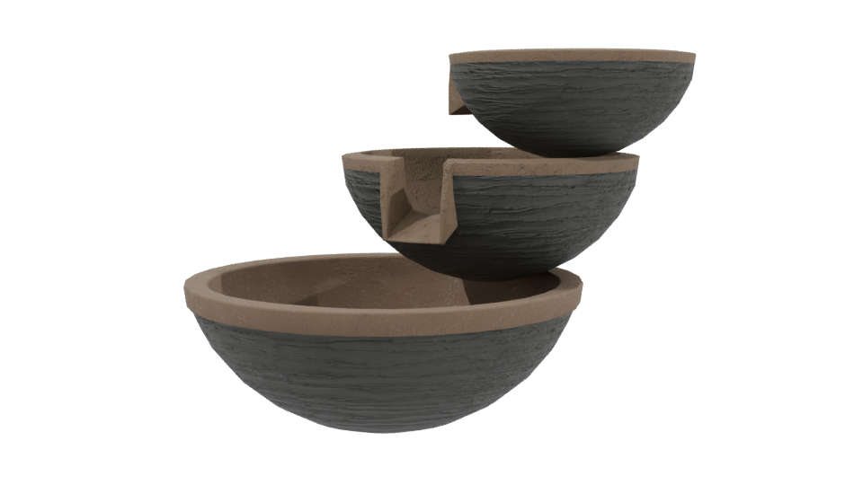 Stylish Tiered Fountain Model - Professional 3D Model Render 3