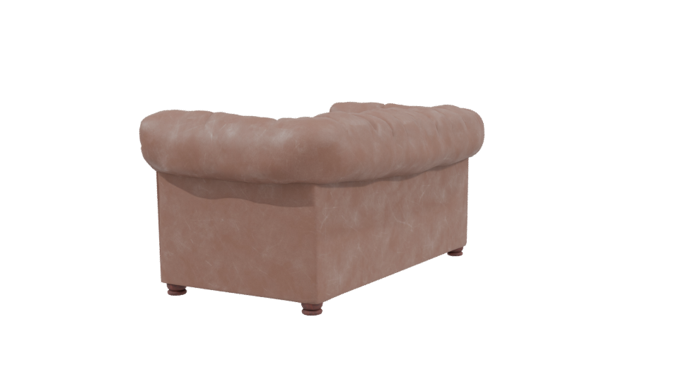 Elegant Vintage Sofa Model 3D - Professional 3D Model Render 3