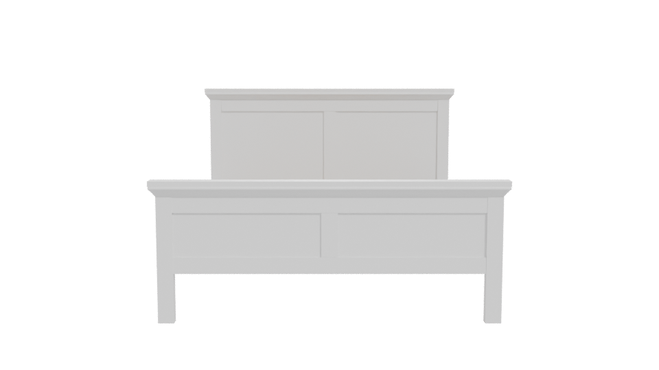 Stylish Wooden Bed Frame 3D - Professional 3D Model Render 11