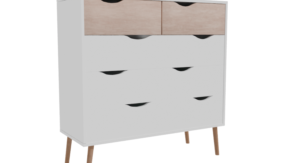 Stylish Modern Chest of Drawers 3D - Professional 3D Model Render 10