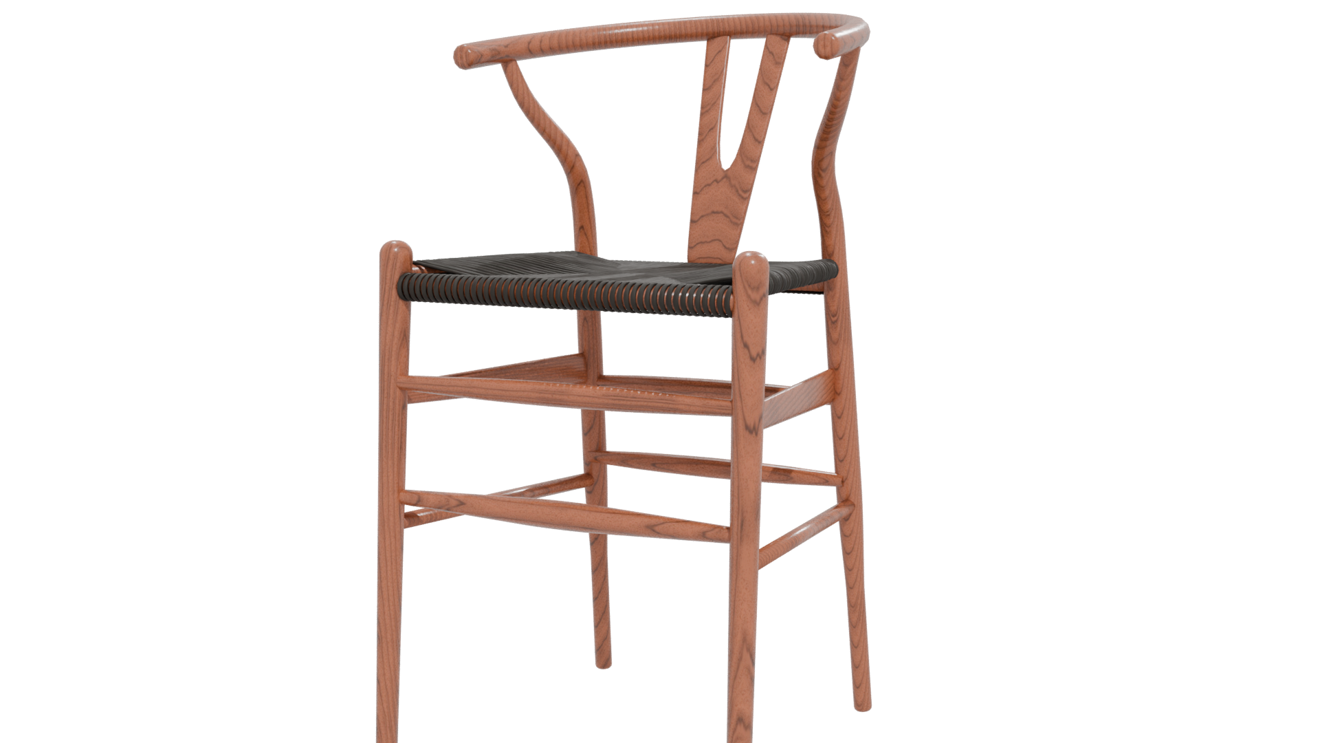 Stylish Wooden Barstool Model - Professional 3D Model Render 27