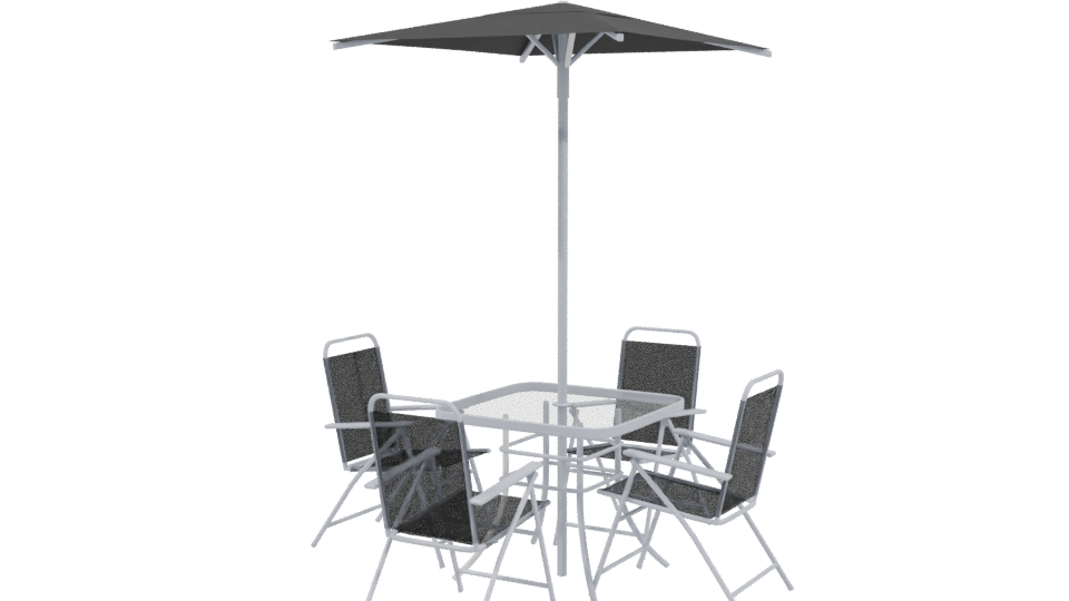 Outdoor Dining Set 3D Model - Professional 3D Model Render 3