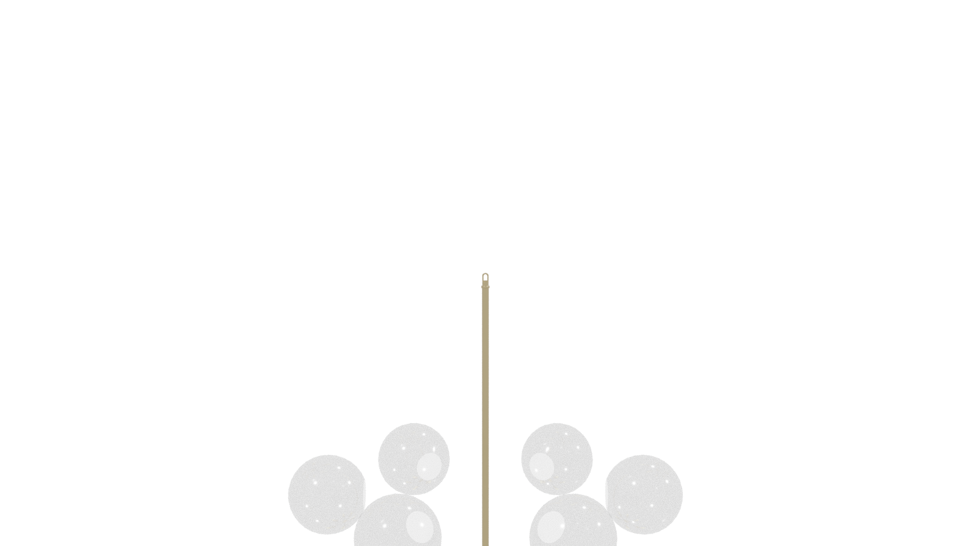 Elegant Modern Multi-Bulb Chandelier 3D Model - Professional 3D Model Render 2