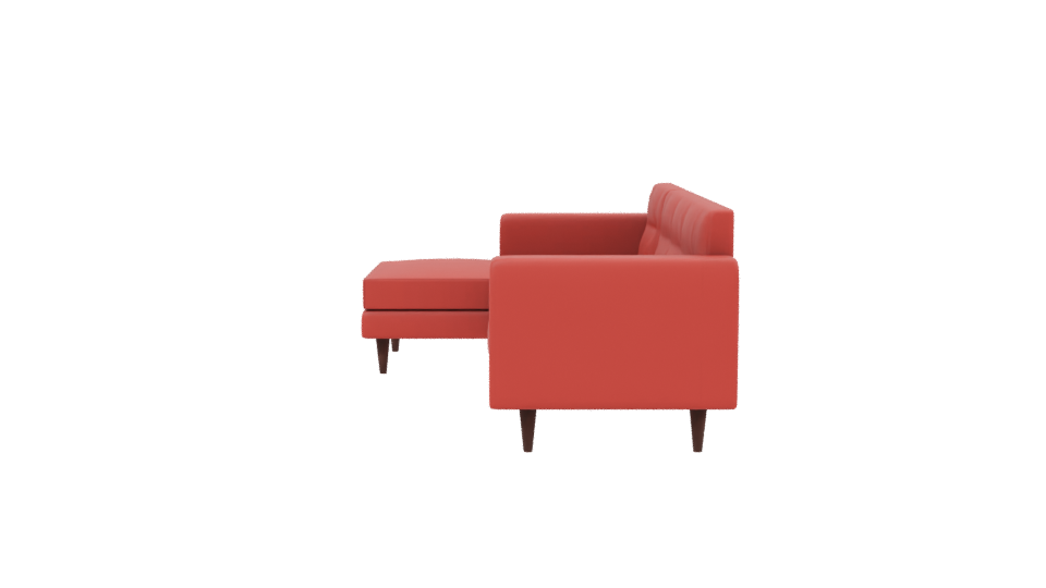 Stylish Red Sofa 3D Model - Professional 3D Model Render 2