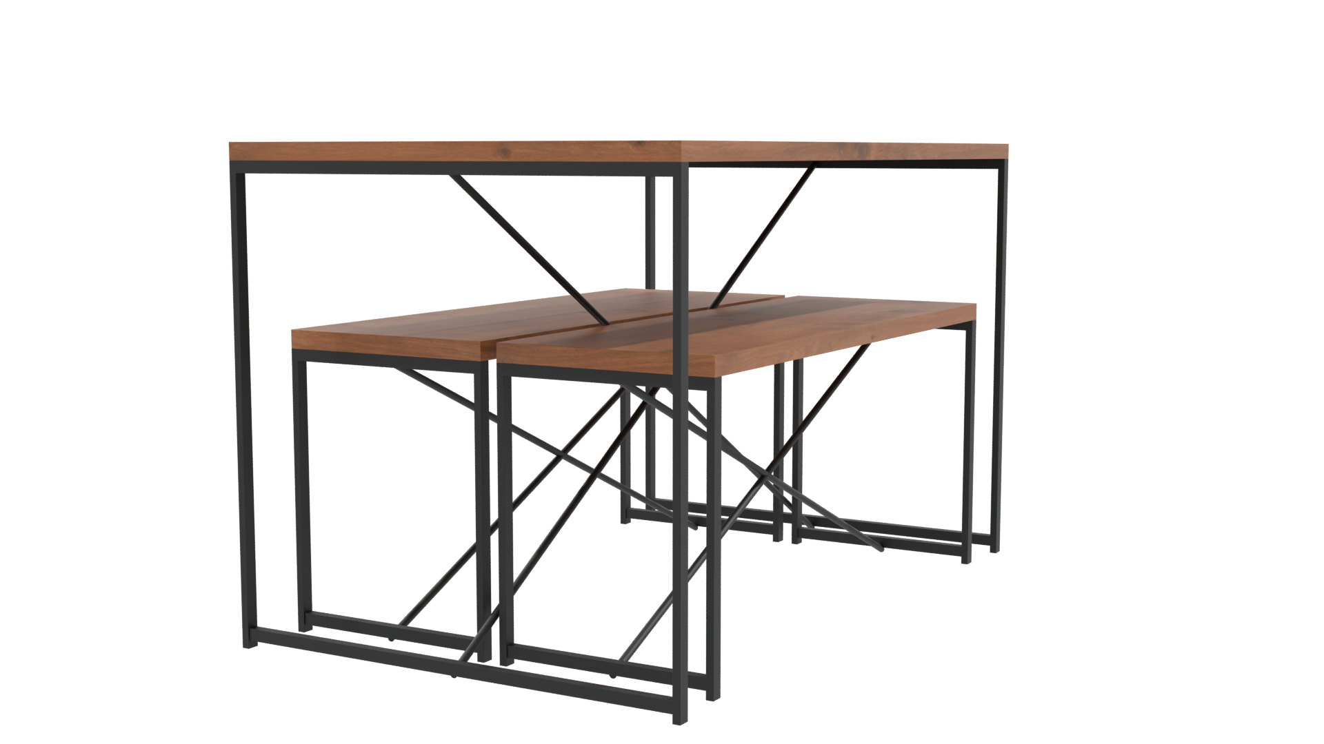 Stylish Nesting Tables Set 3D - Professional 3D Model Render 9