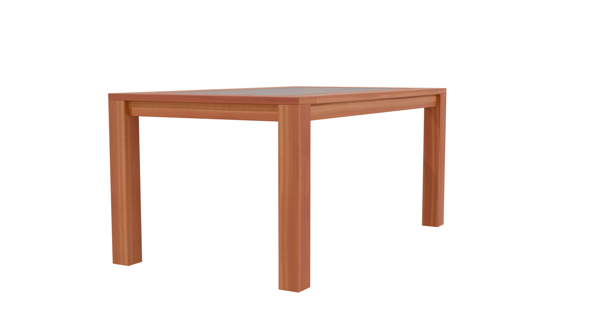 Stylish Wooden Dining Table 3D Model - Professional 3D Model Render 3