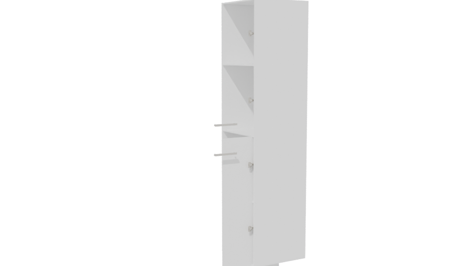 Minimalist White Storage Cabinet 3D Model - Professional 3D Model Render 13
