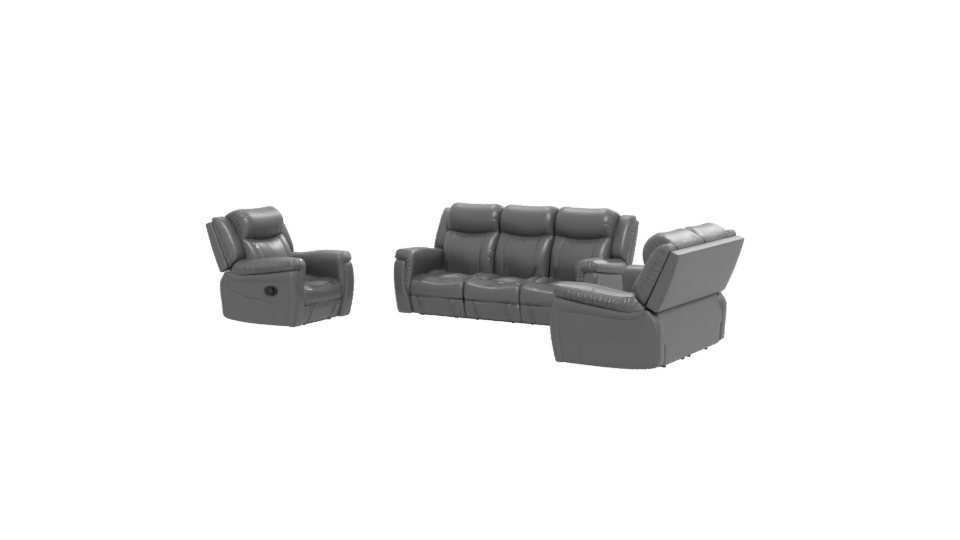 Comfortable Reclining Sofa Set 3D - Professional 3D Model Render 12
