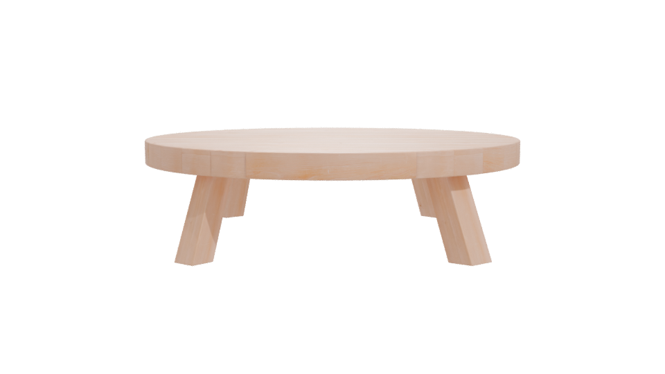 Contemporary Wooden Coffee Table 3D Model - Professional 3D Model Render 11
