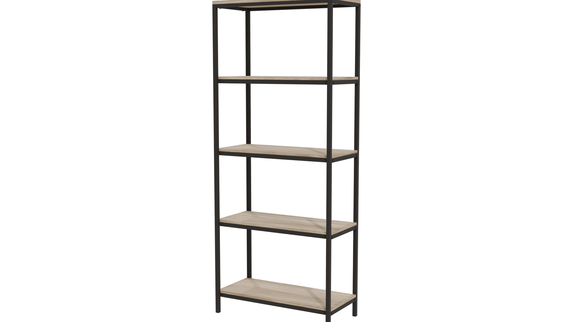 Contemporary Wooden Bookshelf 3D Model - Professional 3D Model Render 12