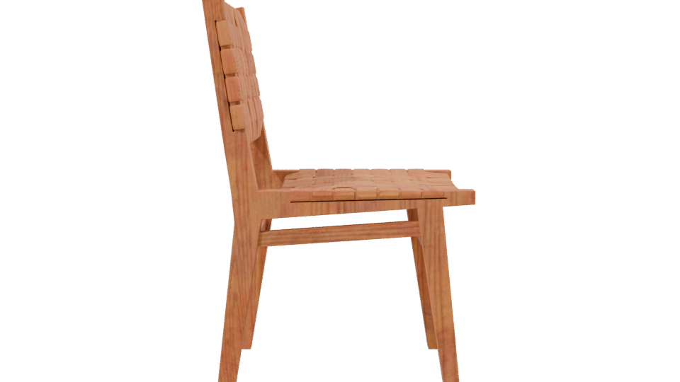 Stylish Wooden Dining Chair 3D - Professional 3D Model Render 2