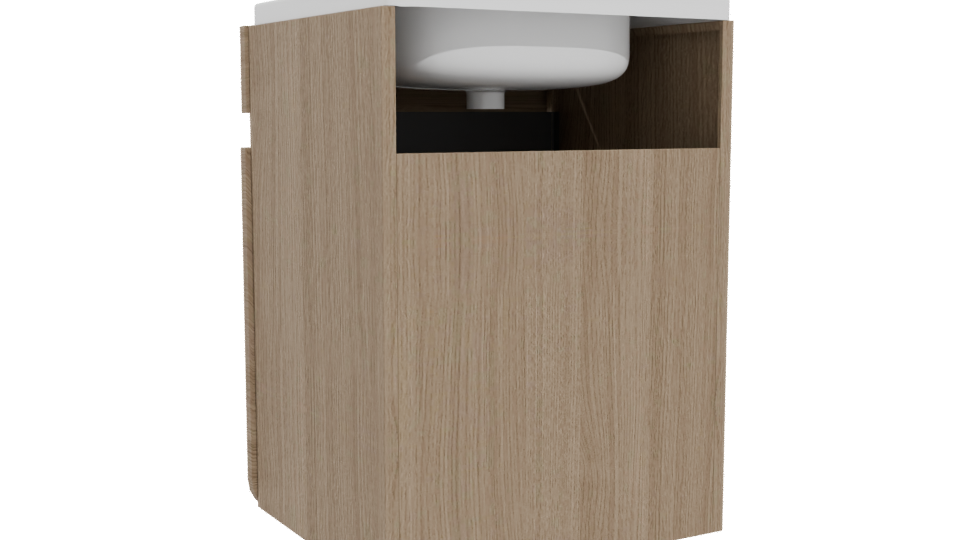 Stylish Wooden Office Bin Model - Professional 3D Model Render 4