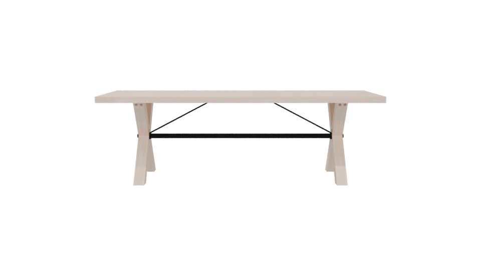 Minimalist Wooden Dining Table 3D - Professional 3D Model Render 5