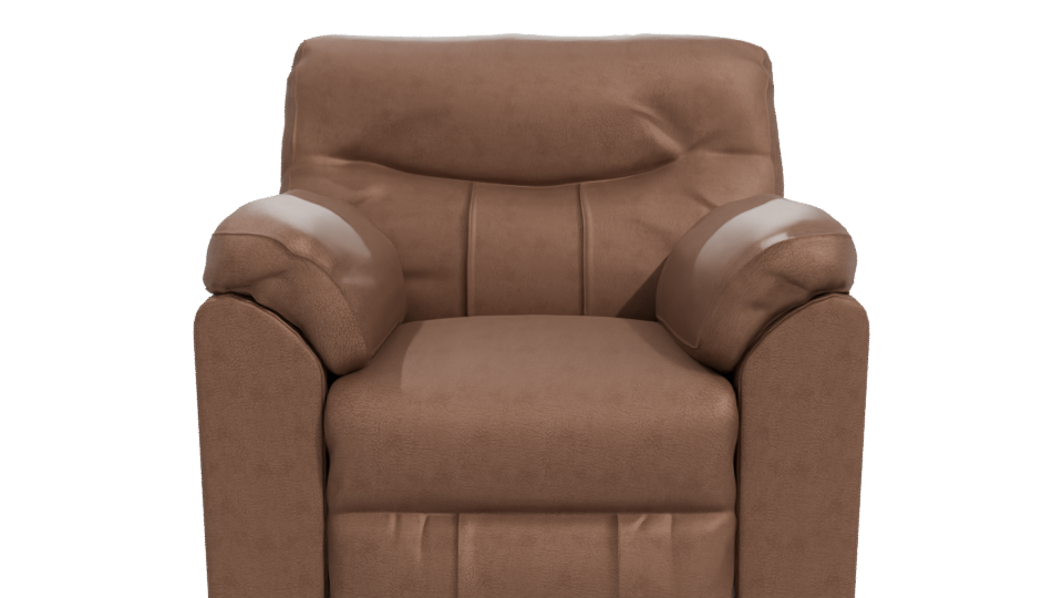 Stylish Brown Fabric Armchair 3D Model - Professional 3D Model Render 11