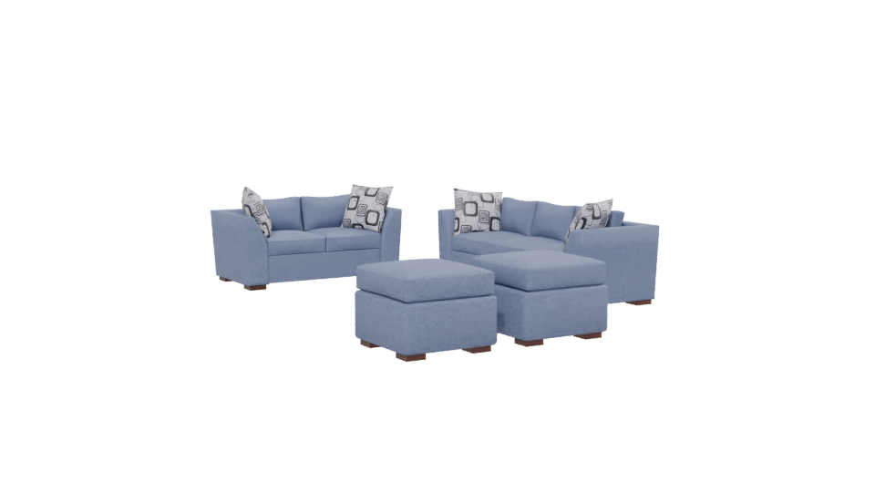 Modern Sofa Set 3D Model - Professional 3D Model Render 13