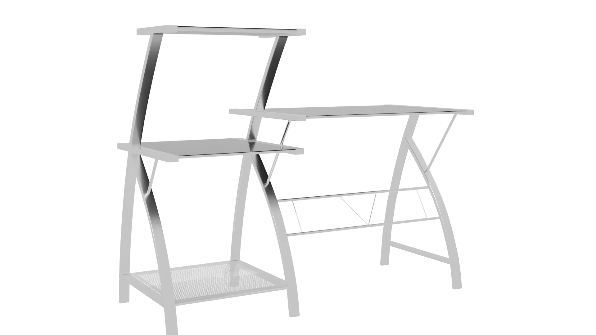 Stylish Modern Multi-Tier Table - Professional 3D Model Render 13