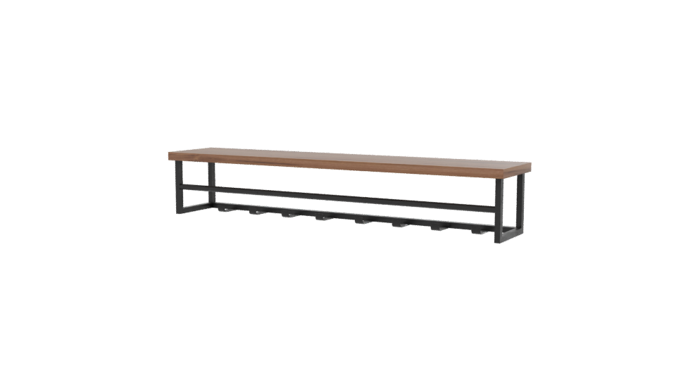 Elegant Wooden Bench Model - Professional 3D Model Render 12