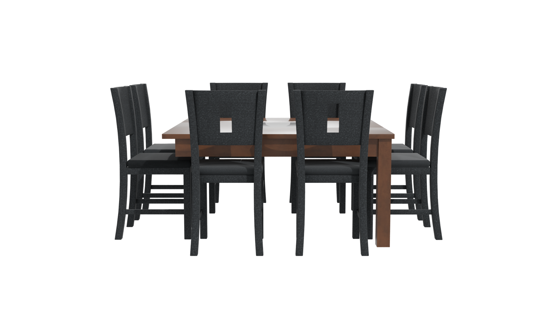 Square Dining Table Set 3D - Professional 3D Model Render 11