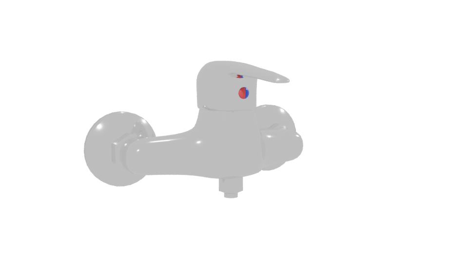 Stylish Wall-Mounted Faucet 3D - Professional 3D Model Render 13