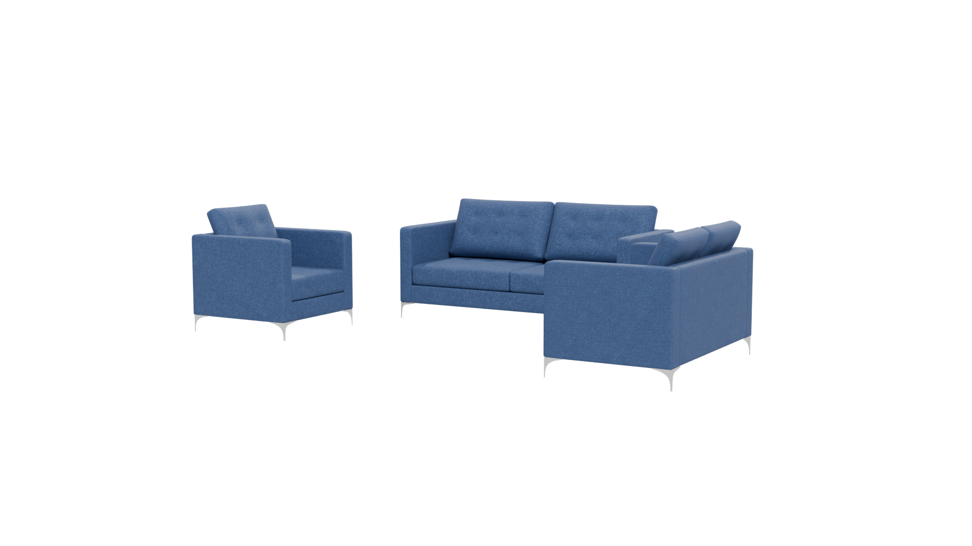 Living Room Sofa Set 3D Model - Professional 3D Model Render 12