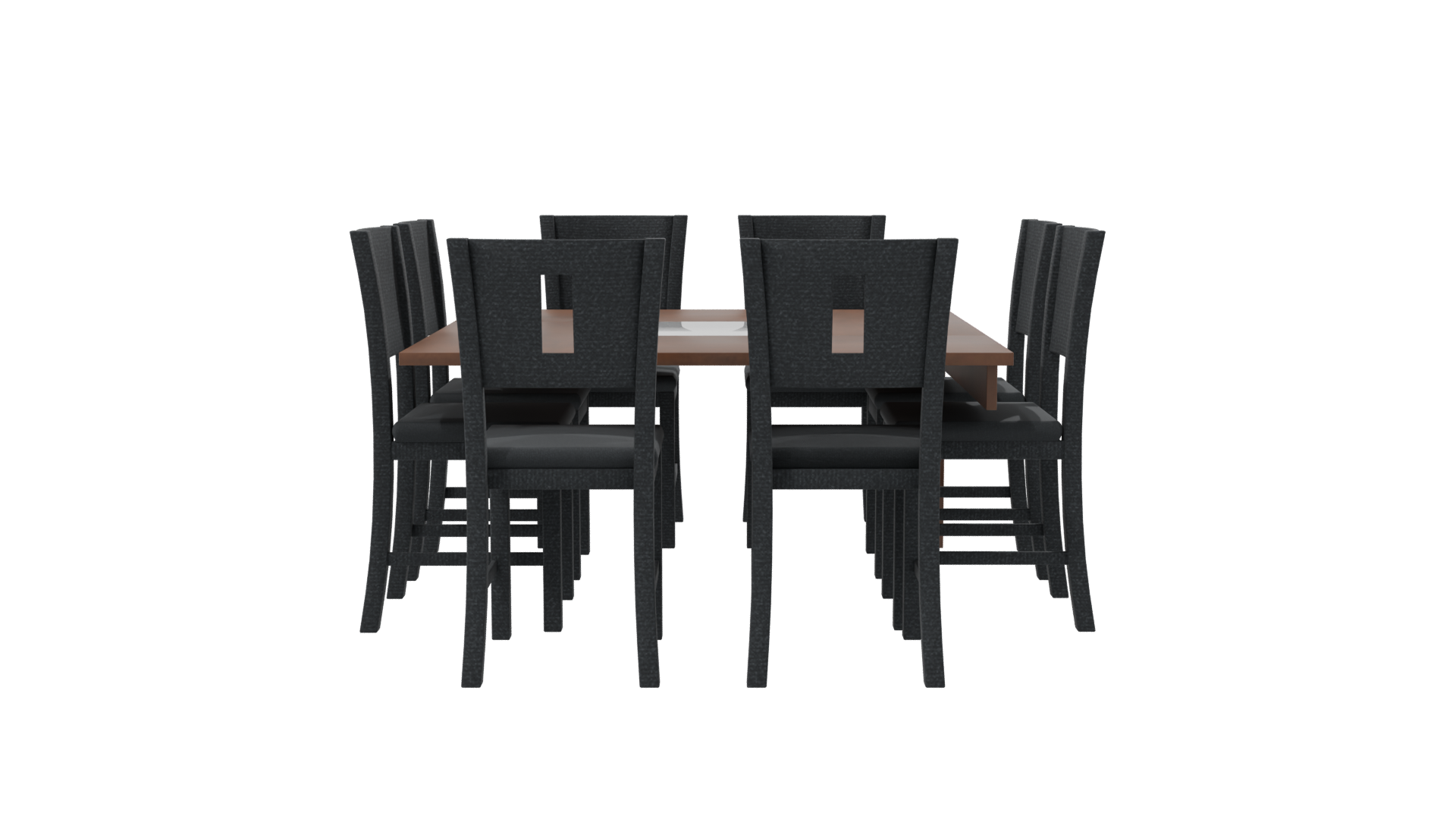 Square Dining Table Set 3D - Professional 3D Model Render 8