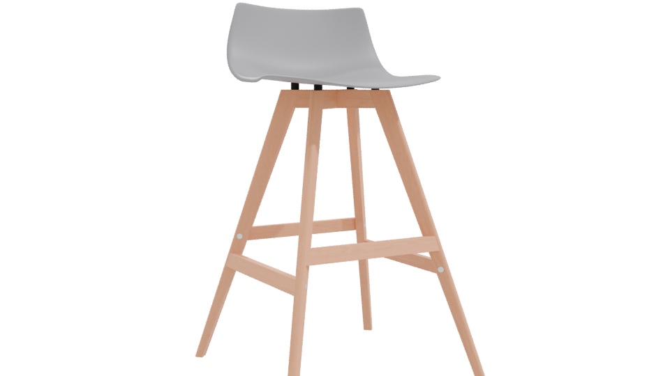 Stylish Bar Stool 3D Model - Professional 3D Model Render 10
