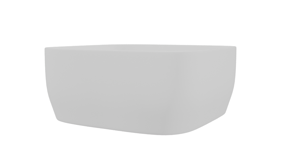 Elegant Square Bowl 3D Model - Professional 3D Model Render 3