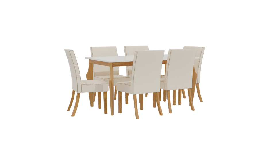 Stylish Dining Table Set 3D - Professional 3D Model Render 10