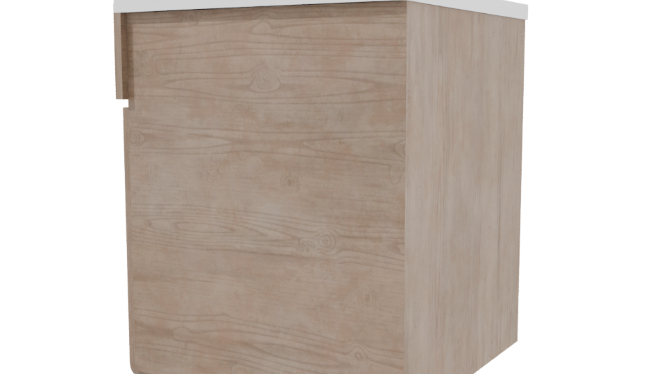 Minimalist Wooden Storage Box 3D - Professional 3D Model Render 3