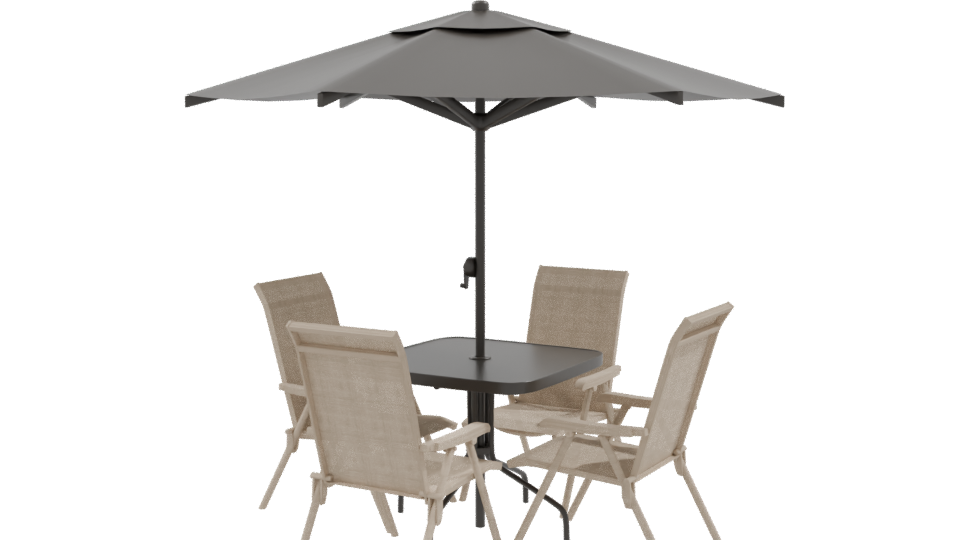 Elegant Outdoor Dining Set 3D - Professional 3D Model Render 9