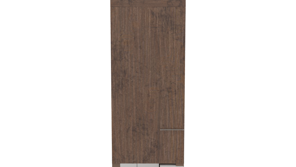 Elegant Wooden Wardrobe Model - Professional 3D Model Render 5