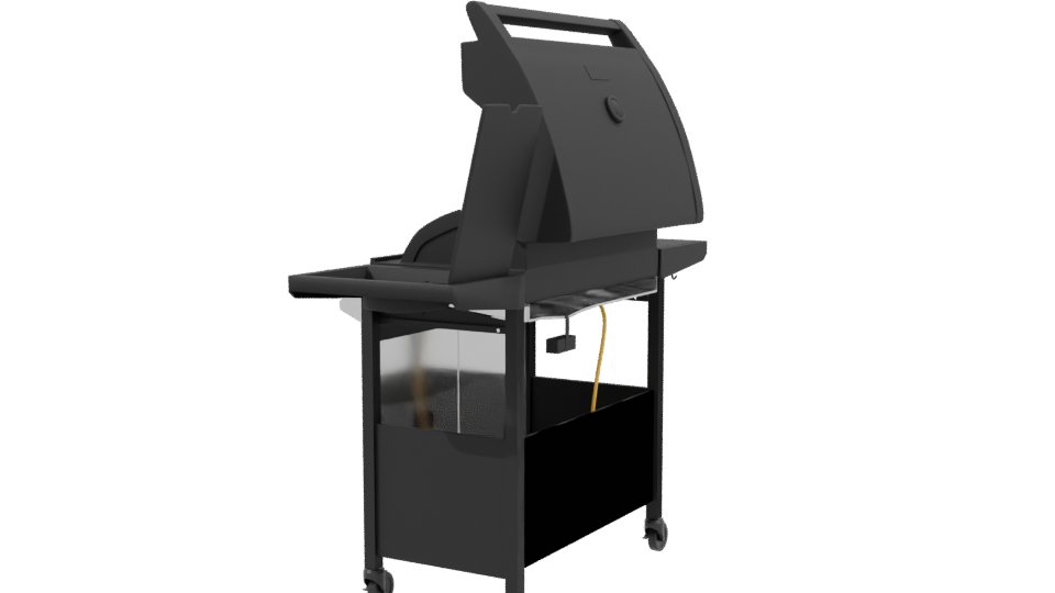 Stylish Outdoor Gas Grill 3D - Professional 3D Model Render 3