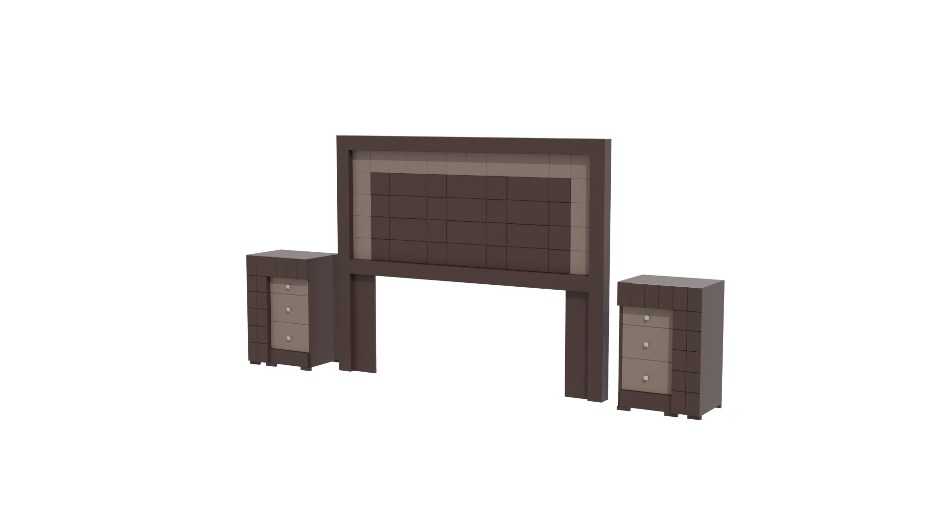 Stylish Bedroom Furniture Set 3D - Professional 3D Model Render 12