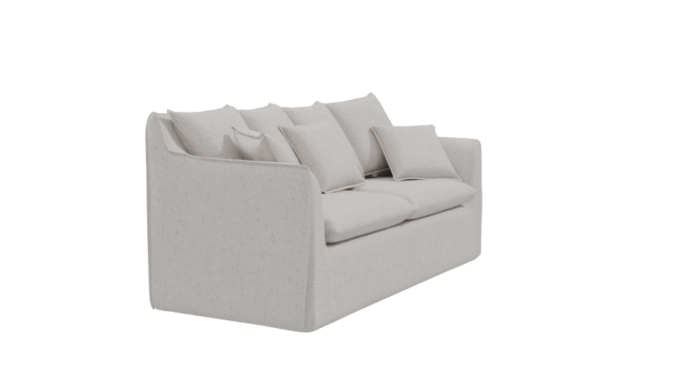 Stylish White Sofa 3D Model - Professional 3D Model Render 9