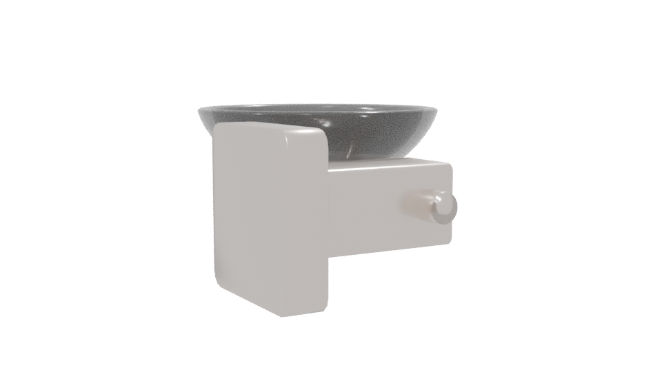 Contemporary Wall-Mounted Soap Dish 3D Model - Professional 3D Model Render 7