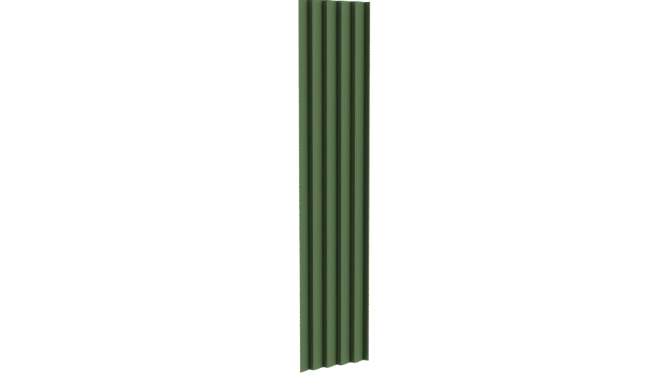Stylized Green Vertical Panel 3D Model - Professional 3D Model Render 10