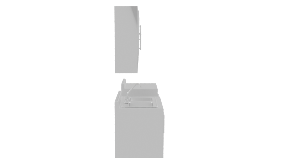 Sleek Modern Kitchen Cabinet Set - Professional 3D Model Render 8