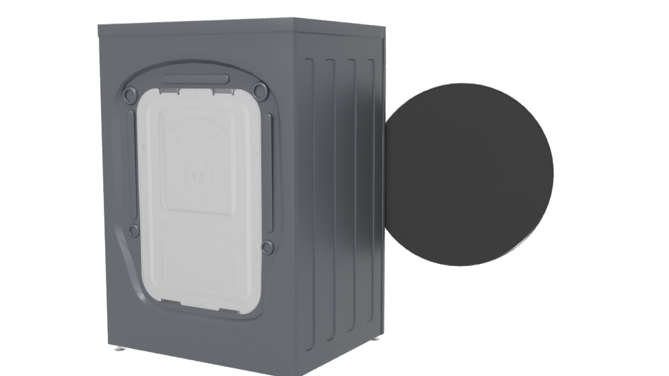 Stylish Front-Loading Washing Machine - Professional 3D Model Render 6