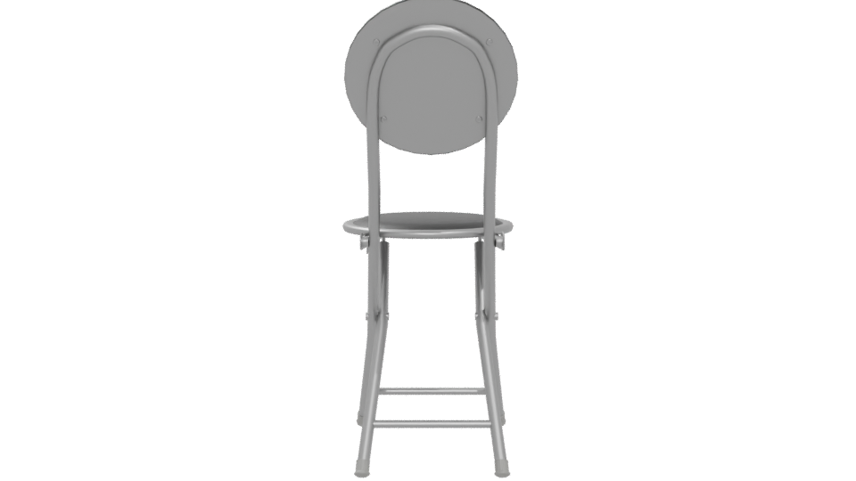 Black Metal Bar Stool 3D - Professional 3D Model Render 5