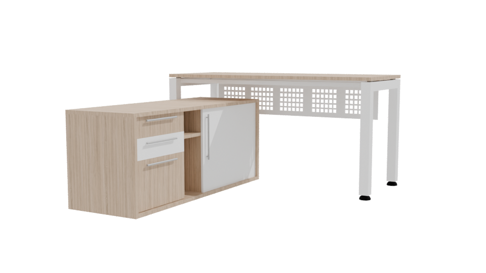 Stylish Office Desk Model 3D - Professional 3D Model Render 9