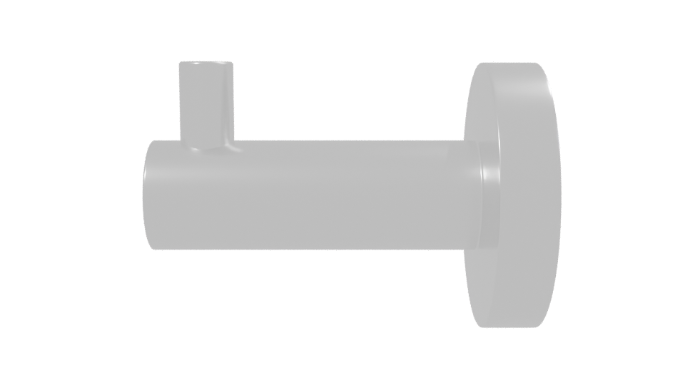 Stylized Metal Wall Hook Model - Professional 3D Model Render 2