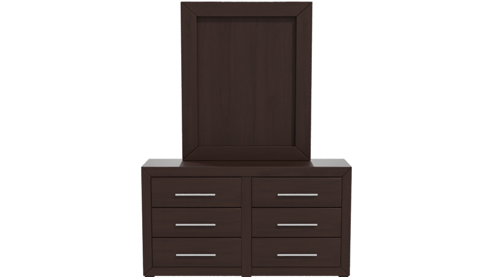 Elegant Modern Vanity Table with Mirror 3D Model - Professional 3D Model Render 11