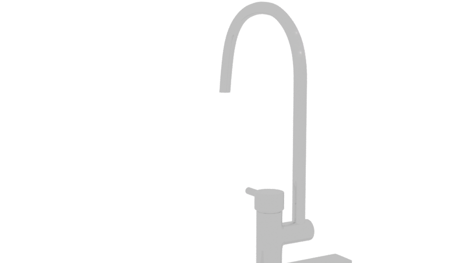 Sleek Modern Kitchen Faucet 3D Model - Professional 3D Model Render 4