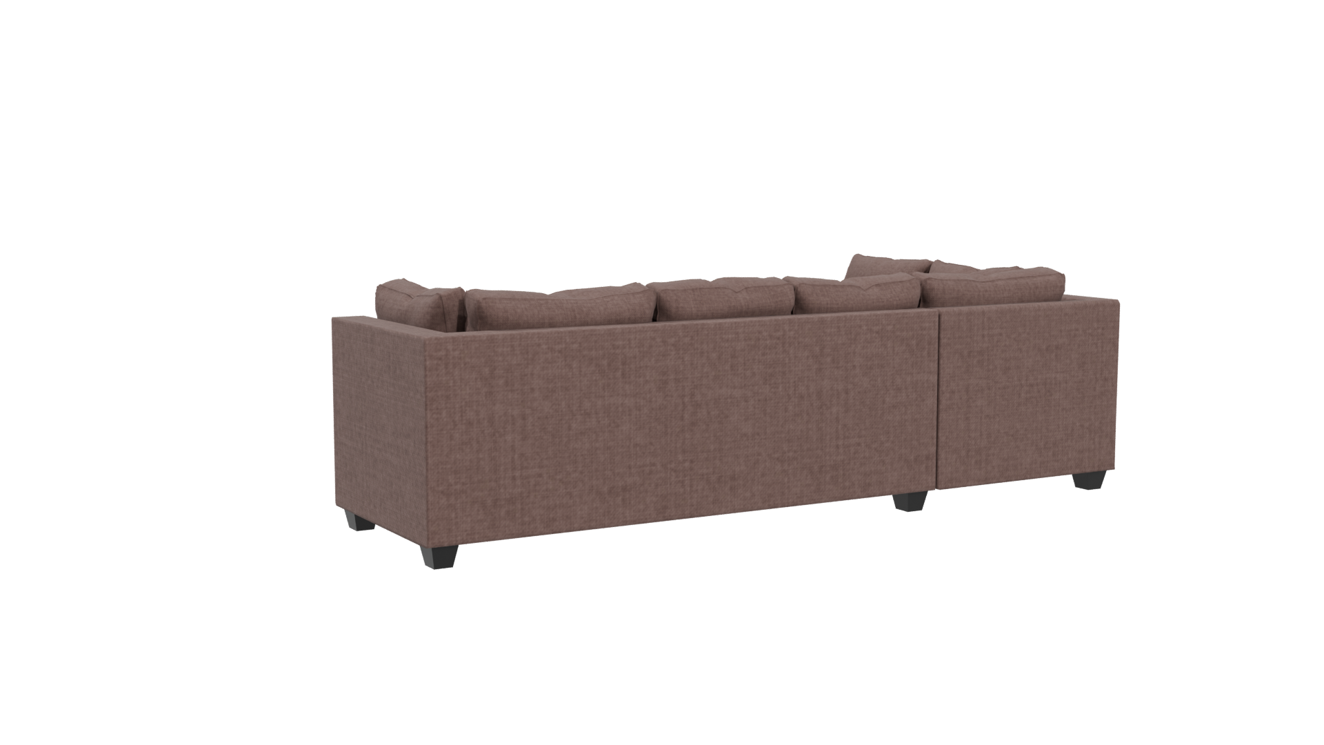 Contemporary L-Shaped Fabric Sofa 3D Model - Professional 3D Model Render 4